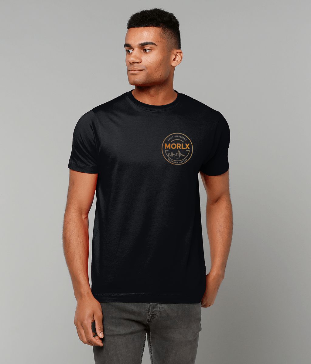 MORLX Men’s Signature Logo T-Shirt – Black & Orange / Multi-Colour Options