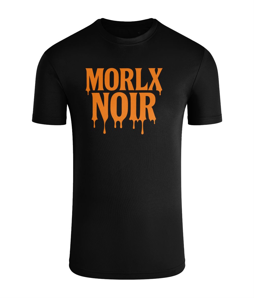 MORLX NOIR “Meltdown” T-Shirt – Black & Orange
