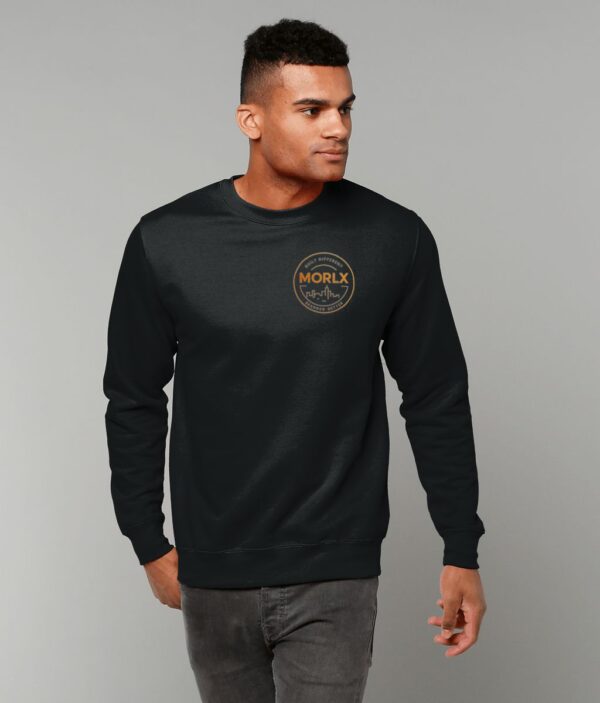 MORLX Men’s Signature Logo T-Shirt – Black & Orange / Multi-Colour Options - Image 2