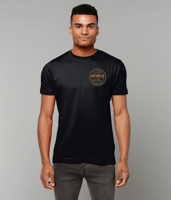 MORLX Men’s Signature Logo T-Shirt – Black & Orange / Multi-Colour Options - Image 3