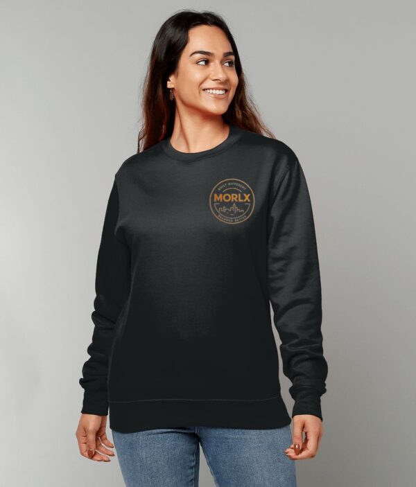 MORLX Women’s Signature Logo Sweatshirt – Black & Gold - Image 2