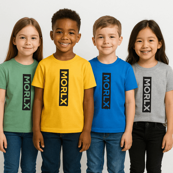 MORLX Kids’ “Drip Stack” Tee – Red & Black - Image 3